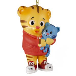 Image of Daniel Tiger Holding Tigey Personalized Ornament
