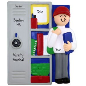Personalized MALE At SILVER Locker With Books Ornament