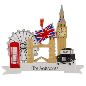 Personalized Travel To London Souvenir Ornament