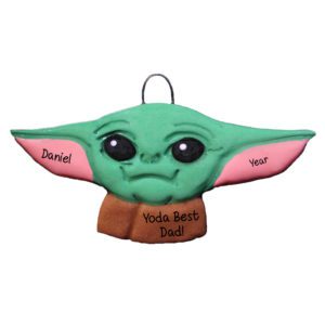 Image of Personalized Yoda Best Dad DOUGH Ornament