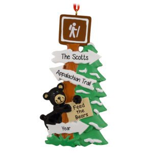 Image of Appalachian Trail Black Bear Tree Personalized Ornament