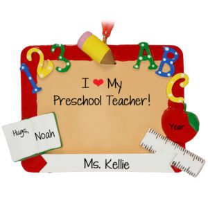 I Love My Pre-School Teacher Chalkboard Ornament