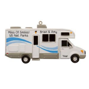 Miles Of Smiles Class C Travel Motorhome Personalized Ornament