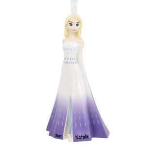 Image of Personalized Elsa Epilogue Dress Frozen 2 Ornament