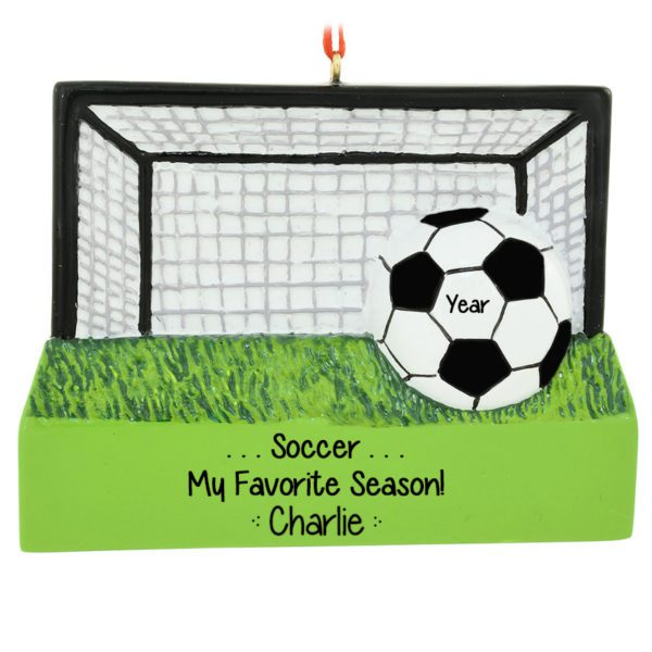 Image of Personalized Soccer Is My Favorite Season Net And Ball Ornament