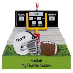 Personalized Football Is My Favorite Season Stadium Ornament