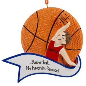 Basketball Is My Favorite Season Personalized Ornament MALE