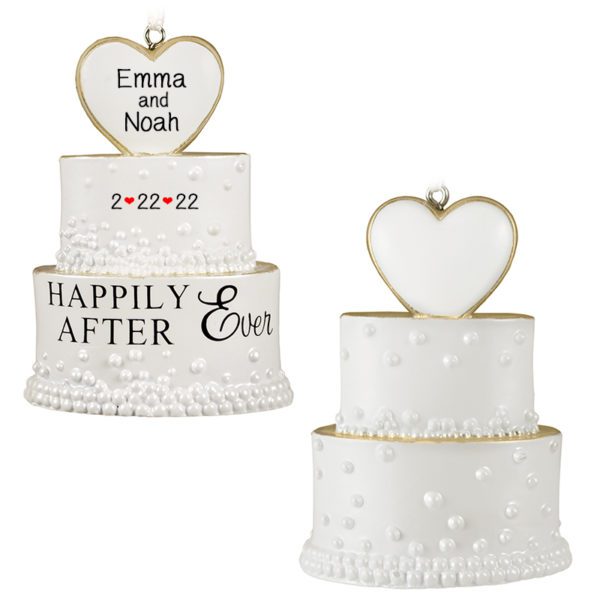 Personalized 3-D Wedding Cake Ornament And Table Top Decoration