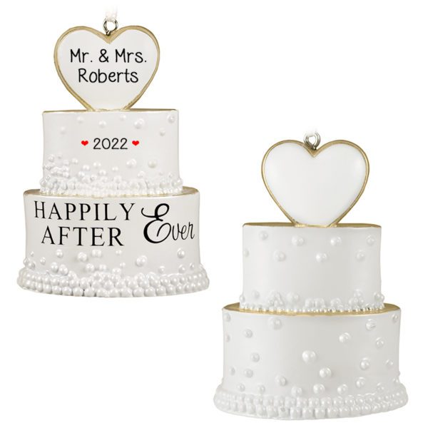 Happily Ever After 3-D Wedding Cake Ornament And Table Top Decoration