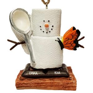 Personalized S'mores Catching Butterfly 3-D Ornament