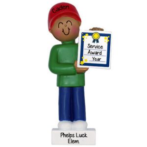 Personalized MALE School Award Ornament African American