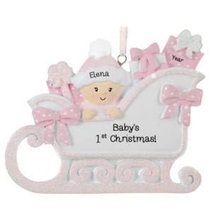 Baby Girl's First Christmas Baby Ornaments Category Image