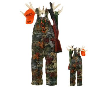 Personalized Camouflage Overalls With Antlers Hunter Ornament