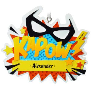 Personalized Action Hero Kapow Colorful Ornament