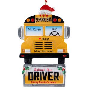 Personalized School Bus Driver Special Gift Ornament