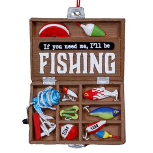 Personalized Tackle Box With Colorful Lures Fishing Ornament