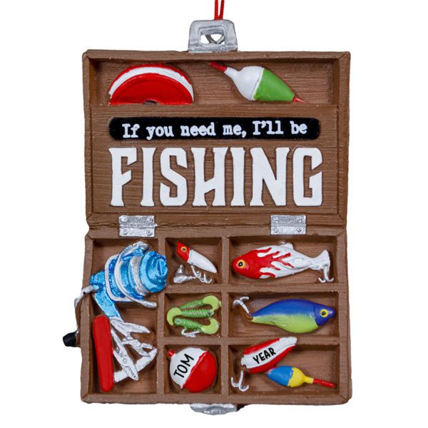Personalized Tackle Box With Colorful Lures Fishing Ornament