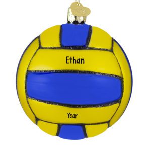 Water Polo Glittered Personalized Christmas Ornament