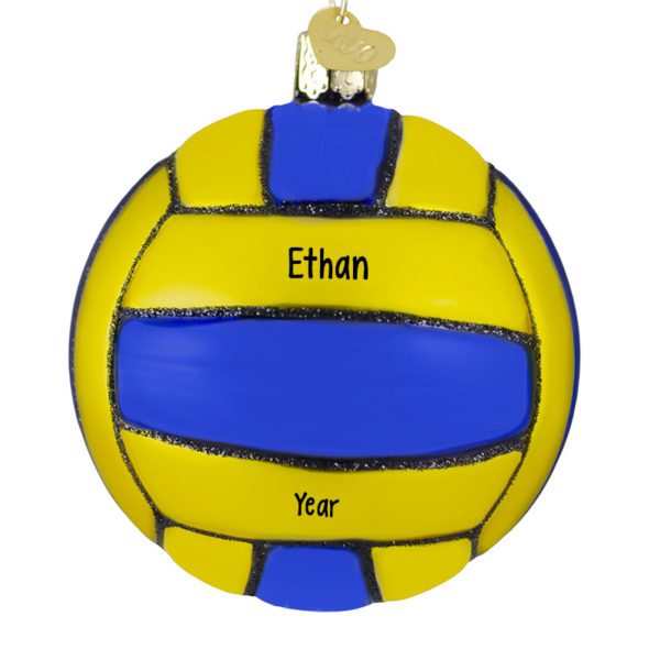 Water Polo Glittered Personalized Christmas Ornament