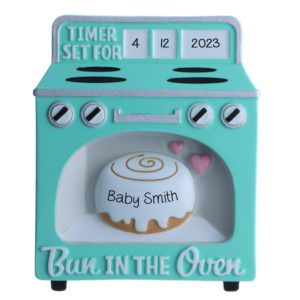 Image of Personalized Bun In The Oven Expecting Baby Ornament