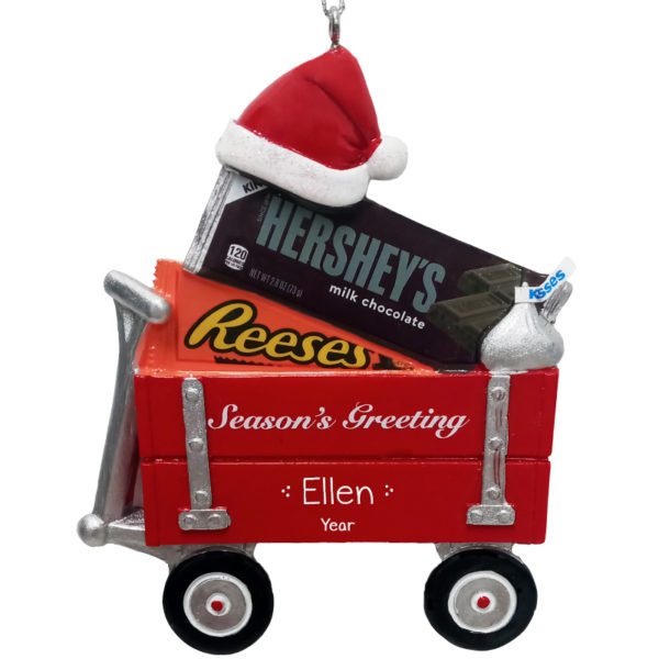 Personalized Hershey Chocolate Wagon Ornament