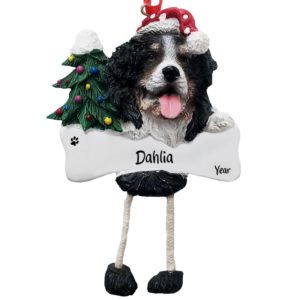 BERNESE MOUNTAIN Dog With Dangling Legs Personalized Ornament