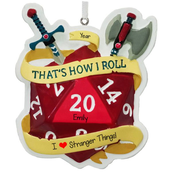 Personalized I Love Stranger Things  Dungeons And Dragons Ornament