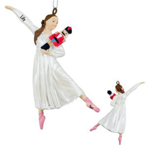 Personalized Clara Dancing With Nutcracker 3-D Ornament