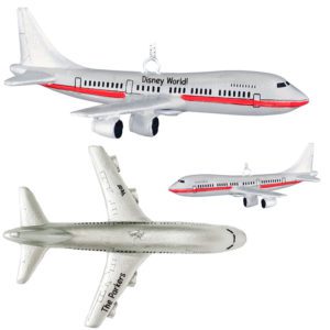 Traveling To Disney World By Airplane Dimensional Silver Plane Ornament