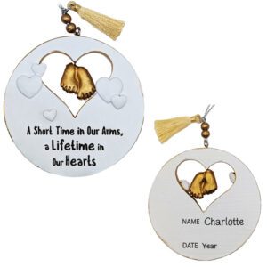 Image of Personalized Baby Memorial 2-Sided Keepsake Ornament