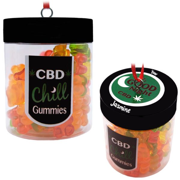 Personalized CBD Chill Gummies Plastic 3-D Ornament