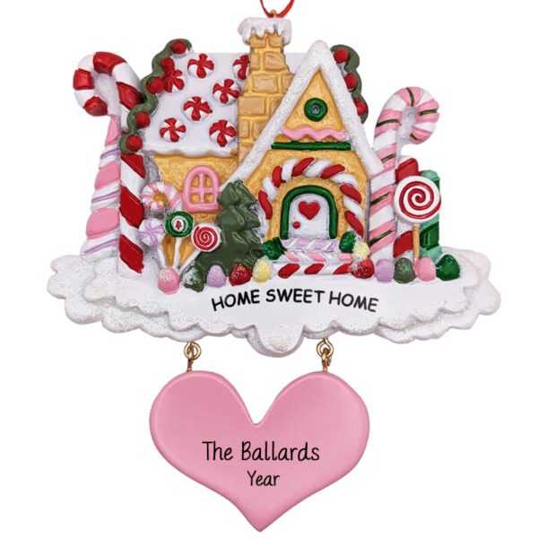 Personalized Decorated Gingerbread House Sweet Home Ornament