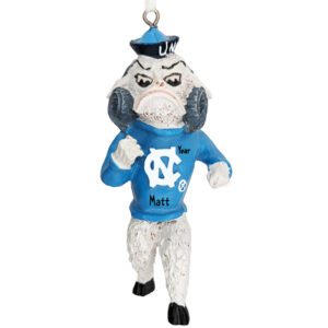 Personalized UNC Mascot Rameses 3-D Resin Ornament