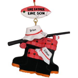 Like Father Like Son Fishing Personalized Ornament