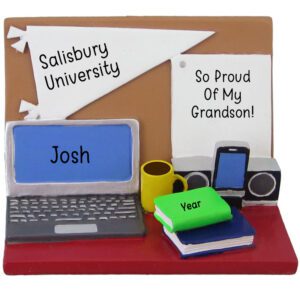 So Proud Of Grandson In College Desk And Computer Ornament
