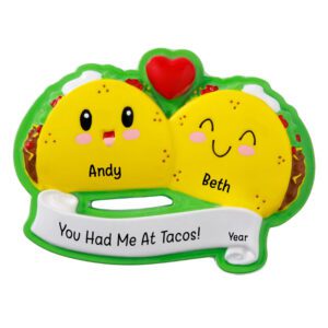 Image of You Had Me At Tacos Sweet Couple Personalized Ornament