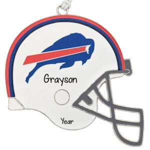 Personalized New York Buffalo Bills NFL Metal Helmet Ornament