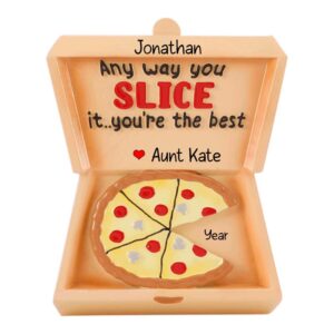 Personalized Best Kid Or Teen Pizza Box Ornament