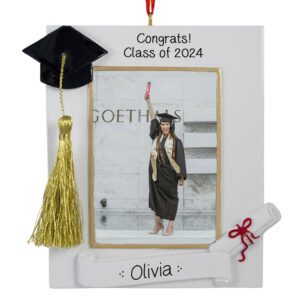 Image of Class Of 2024 Personalized Graduate Picture Frame Ornament