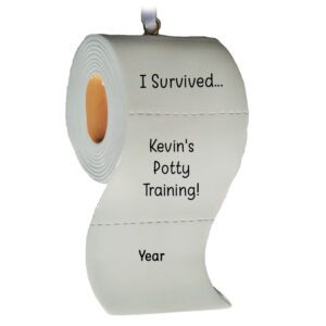 Parent Survived Potty Training Toilet Paper RESIN Personalized Ornament