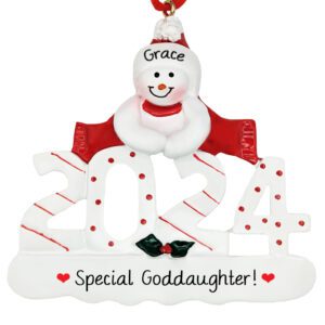 Personalized 2024 Special Goddaughter Gift Ornament
