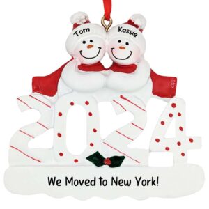 Image of 2024 Couple Moved This Year Personalized Ornament