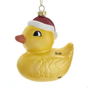 Personalized Cute Yellow Duck Plastic 3-D Ornament