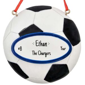 Personalized Soccer Player And Team Name Ornament