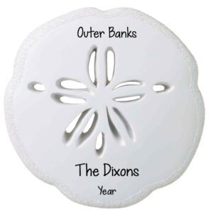 Personalized Sand Dollar Beach Vacation Souvenir Ornament